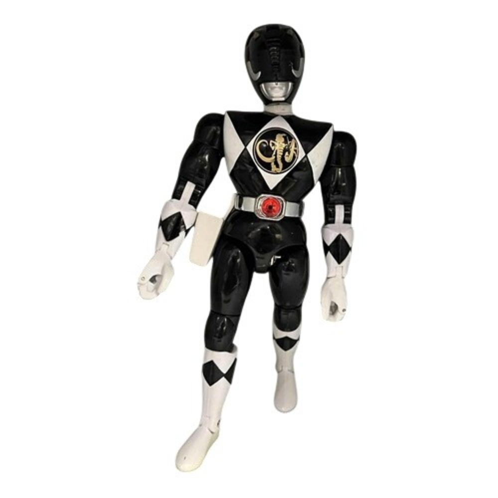 1993 Bandai Mighty Morphin Power Rangers Black Ranger Zack 8" Figure